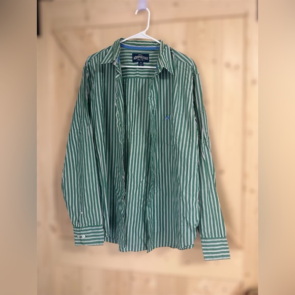 Aeropostale Other - Aeropostale Shirt Men’s Green Collared‎ Long Sleeve Button Down Size XL Slim Fit